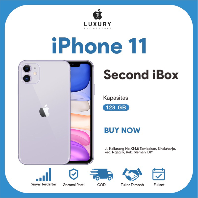 Jual iphone 11 128GB second ibox / garansi resmi indonesia | Shopee