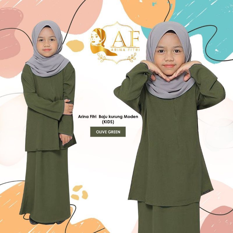 Jual BAJU KURUNG MELAYU KIDS MOTIF POLOS ANAK UMUR 3TH - 15TH RNB SATU ...