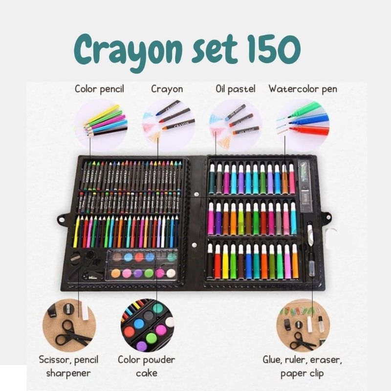 Jual Crayon Set 150pcs full set | Shopee Indonesia