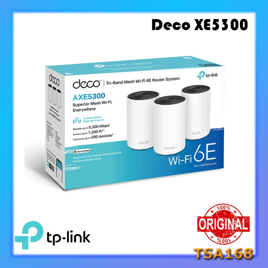 Jual Deco XE5300 AXE5300 WiFi 6E TriBand AI Mesh 3Pack TPLink AXE5400