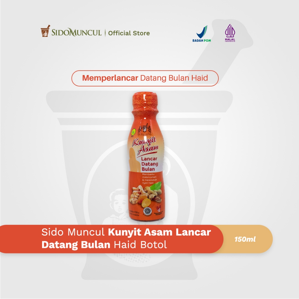 Jual Sido Muncul Kunyit Asam Lancar Datang Bulan Haid Botol 150 ml ...