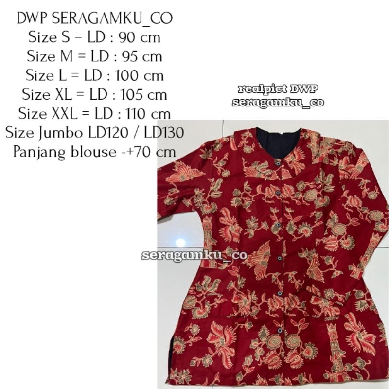 Jual Seragam Batik DWP Dharma Wanita Persatuan Lapis Furing Terbaru ...