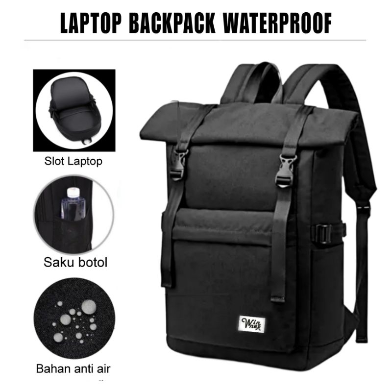Jual Tas Ransel Distro Pria Backpack Waterproof Tas Sekolah Pria Ransel