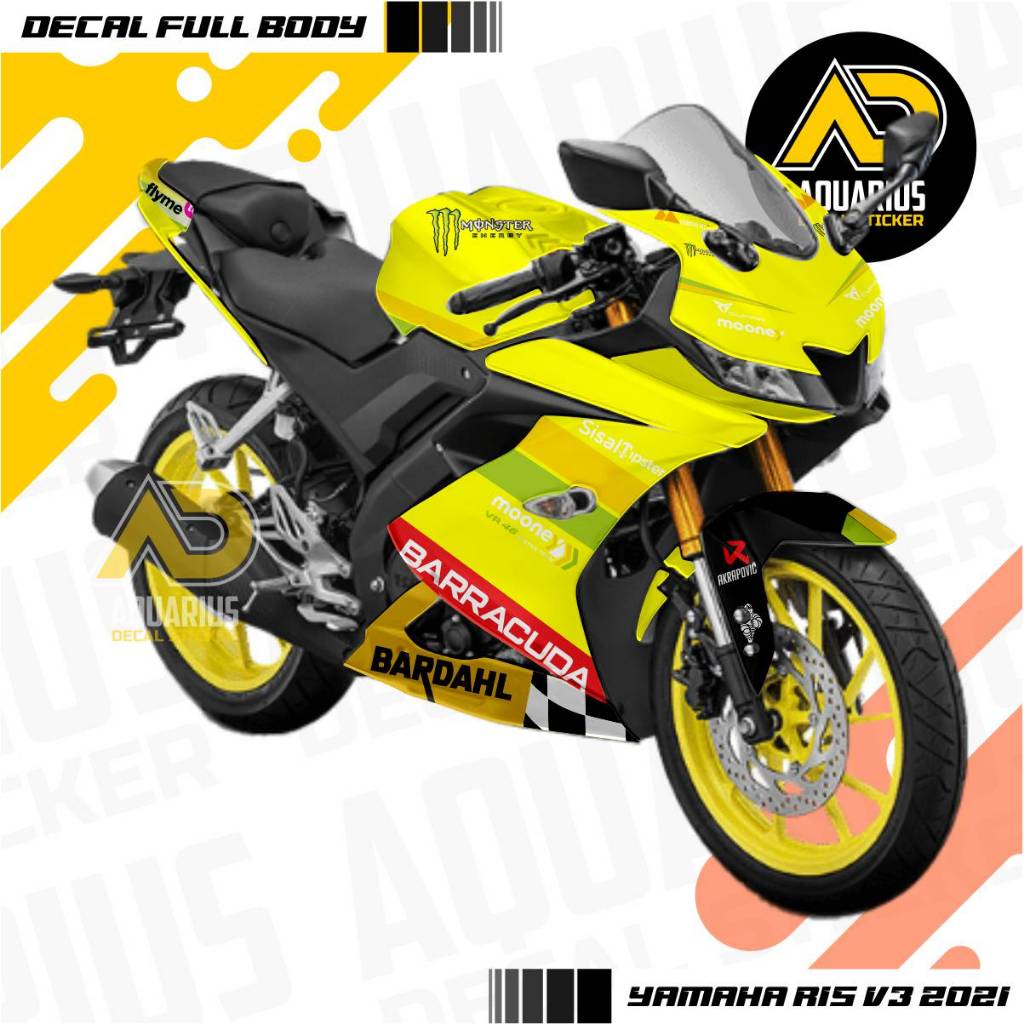 Jual Stiker full Body Yamaha R15 V3 Mooney 2021 decal sticker motif R15 ...