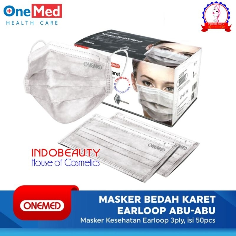 Jual ONEMED Medical Face Mask Masker Karet Medis Bedah 3 Ply Earloop ...