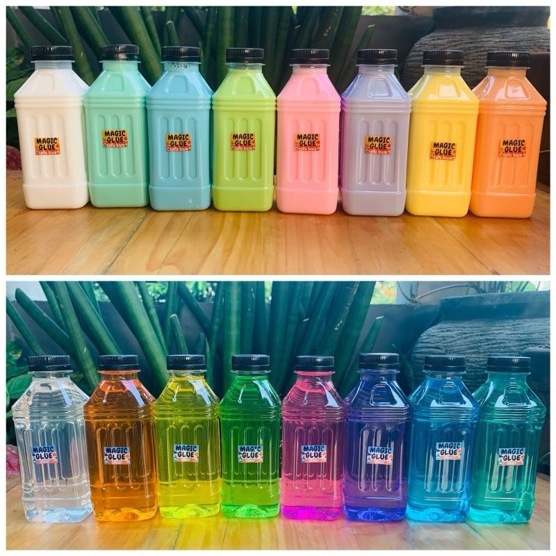 Jual Lem Clear glue magic glue slime 250ml || lem tofu lem bening murah ...