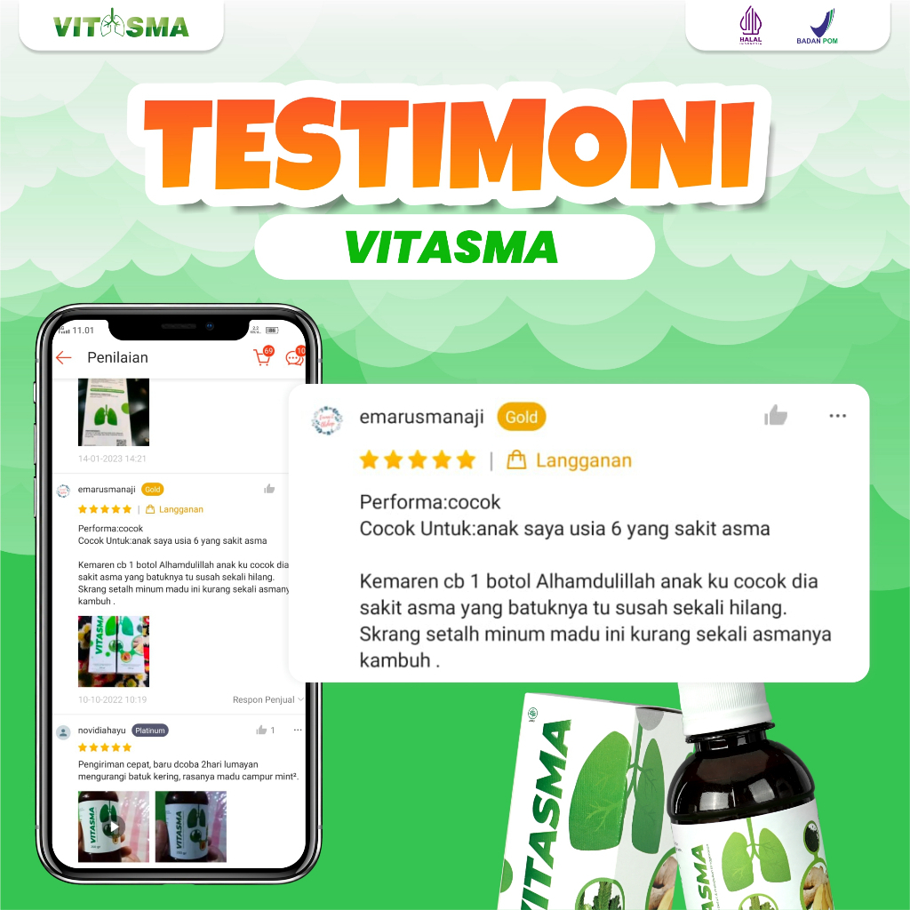 Jual VITASMA Madu Herbal Original Obat Asma Sembuhkan Flek Paru Paru ...