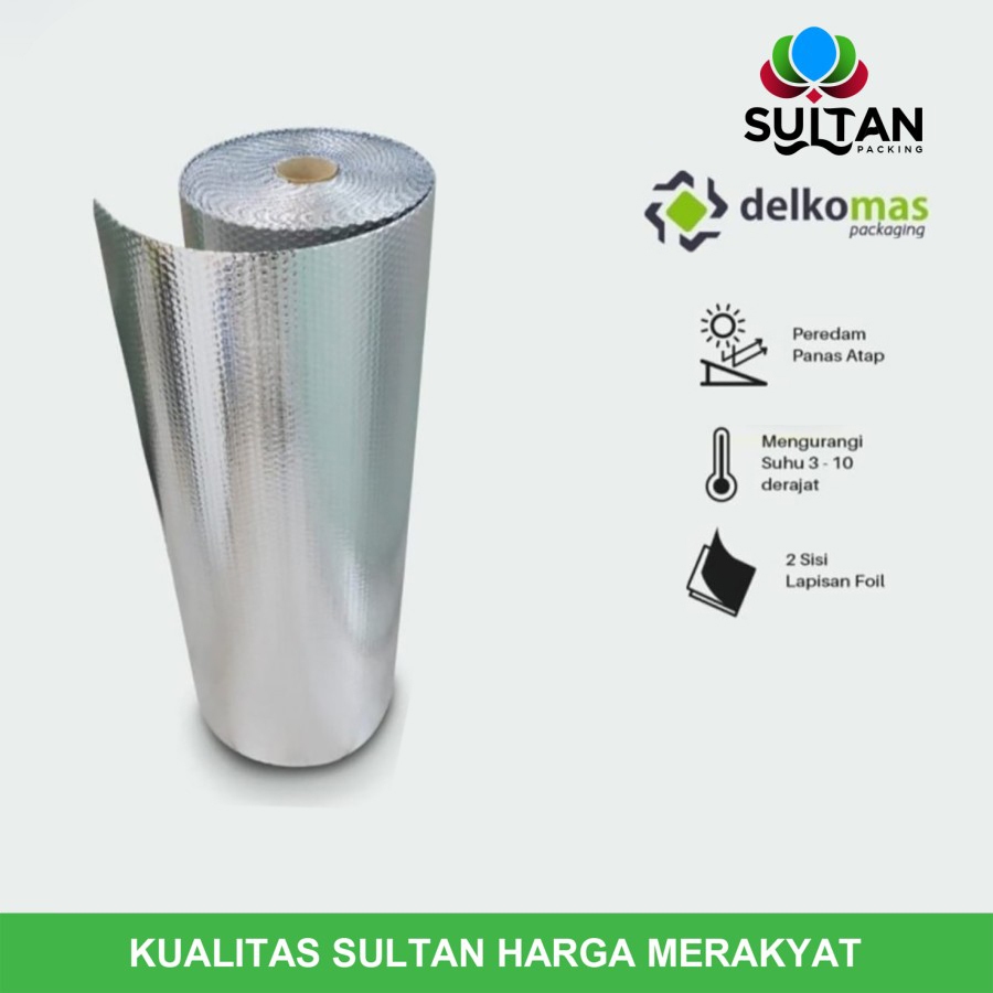 PLASTIK BUBBLE ALUMUNIUM FOIL DKM+ Insulasi Atap | Peredam Panas Atap