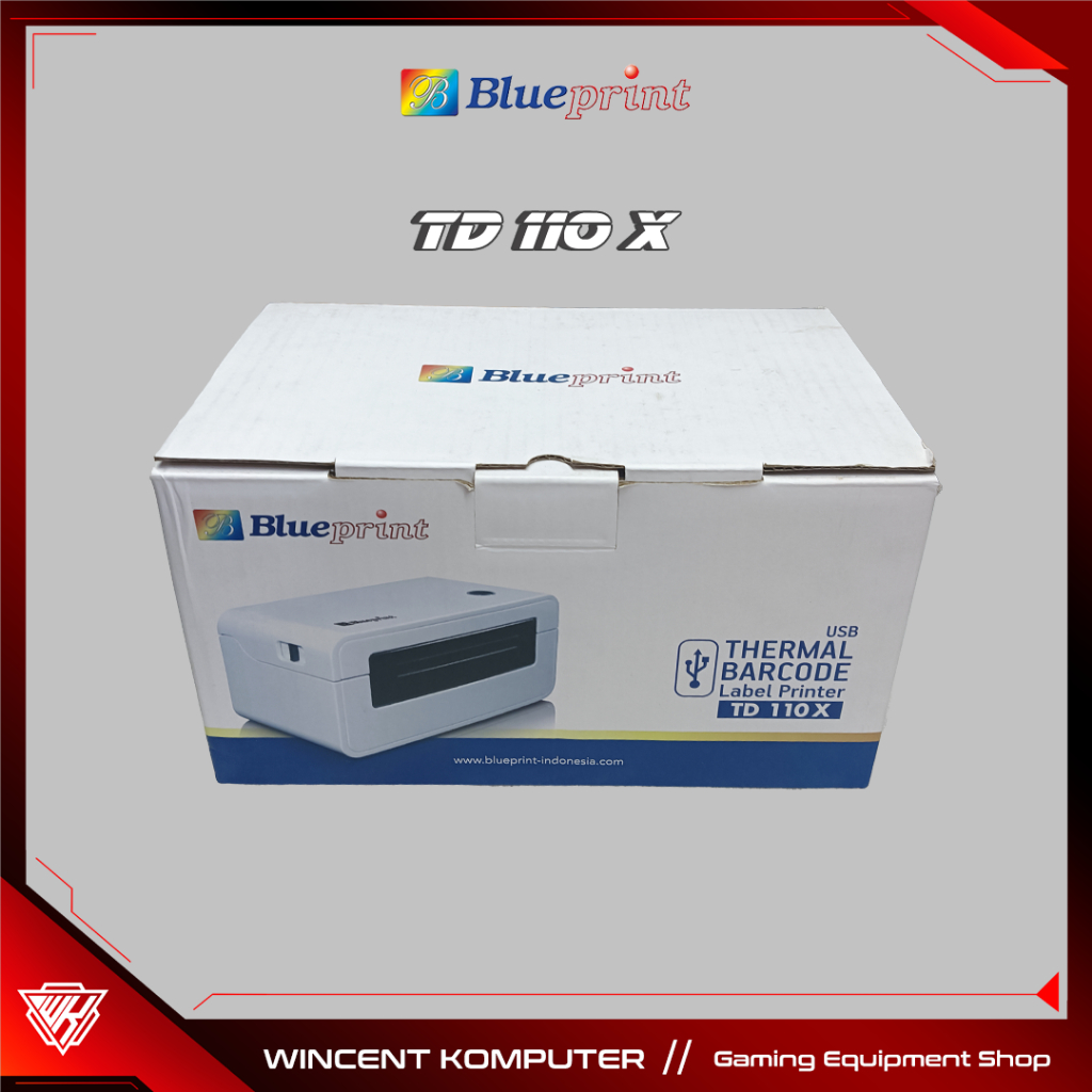 Jual Printer Barcode Thermal Printer Label Resi A6 BLUEPRINT TD110X USB