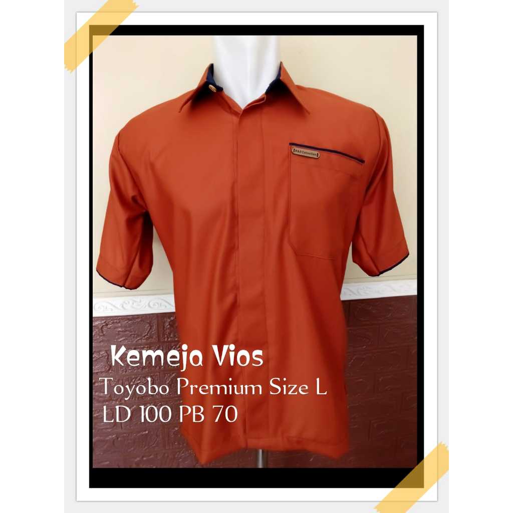 Jual Kemejs Vios Kemeja Lengan Pendek Kemeja Formal Kemeja Orange Kemeja Biru Kemeja Pria Kemeja