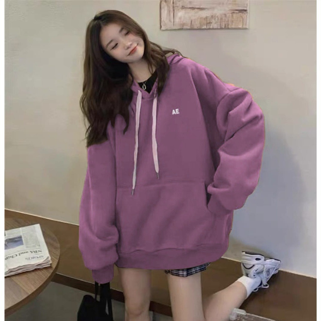 Jual SWEATER HOODIE XXL AE OVERSIZE SWEATER HOODIE OVERSIZE WANITA Shopee Indonesia