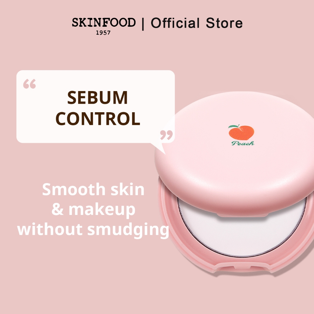 Skinfood Peach Cotton Pore Blur Pact – 4 G, Puder Für Fettige Haut, Talgabsorbierend & Porenminimierend
