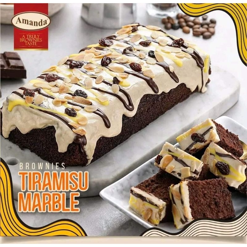 Jual AMANDA BROWNIES KUKUS TIRAMISU MARBLE 650GR Shopee Indonesia