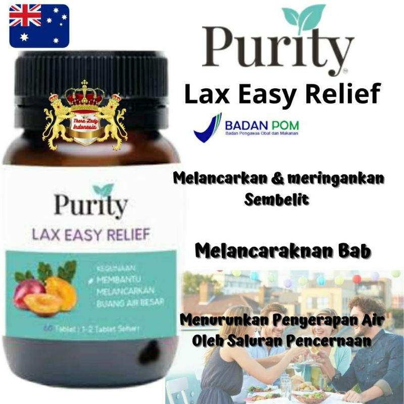 Jual purity lay easy relief 60 tablets bpom | Shopee Indonesia