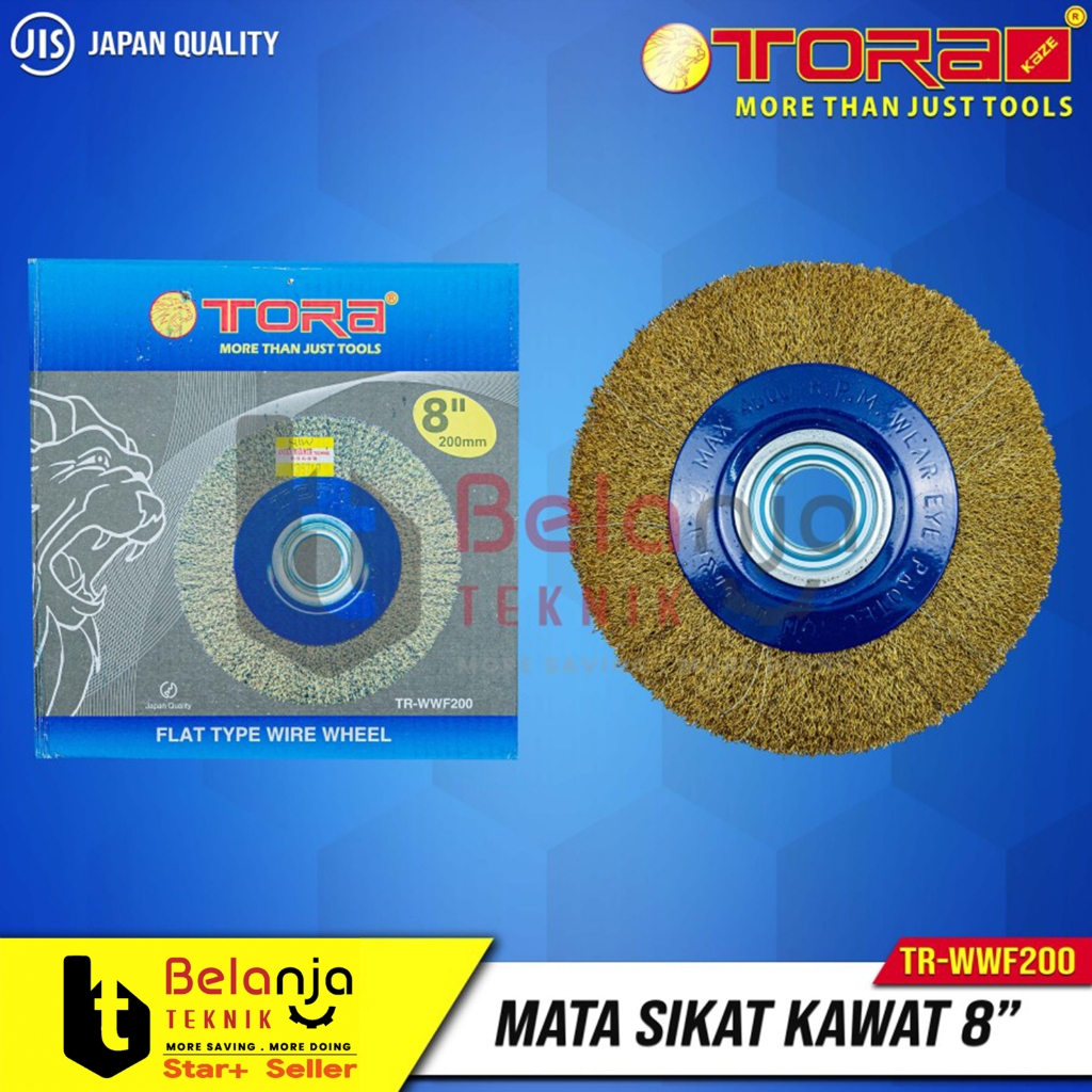 Jual TORA Flat Wire Brush 8 Inch 200 MM Mata Gerinda Sikat Kawat Plat 8 ...