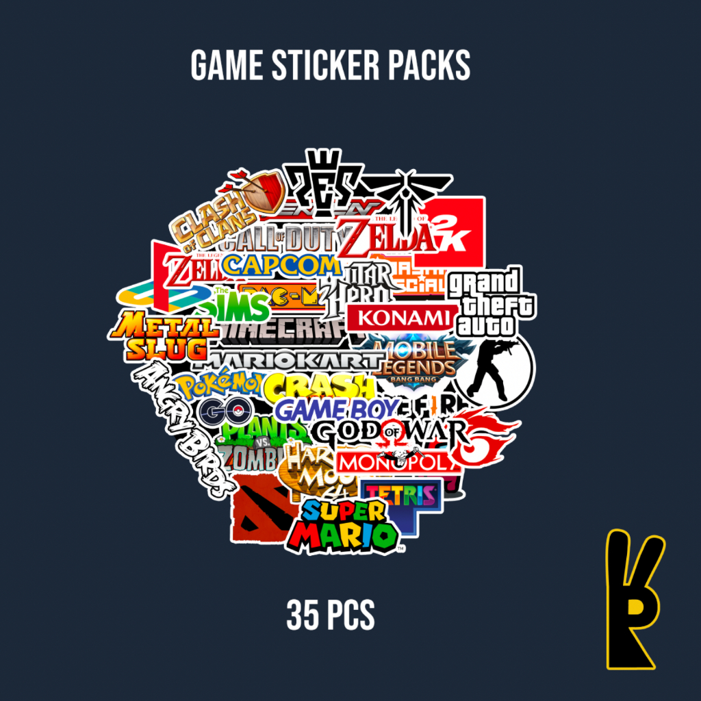 Jual Game Sticker Pack 35Pcs | Stiker Laptop Helm Instrumen Koper ...