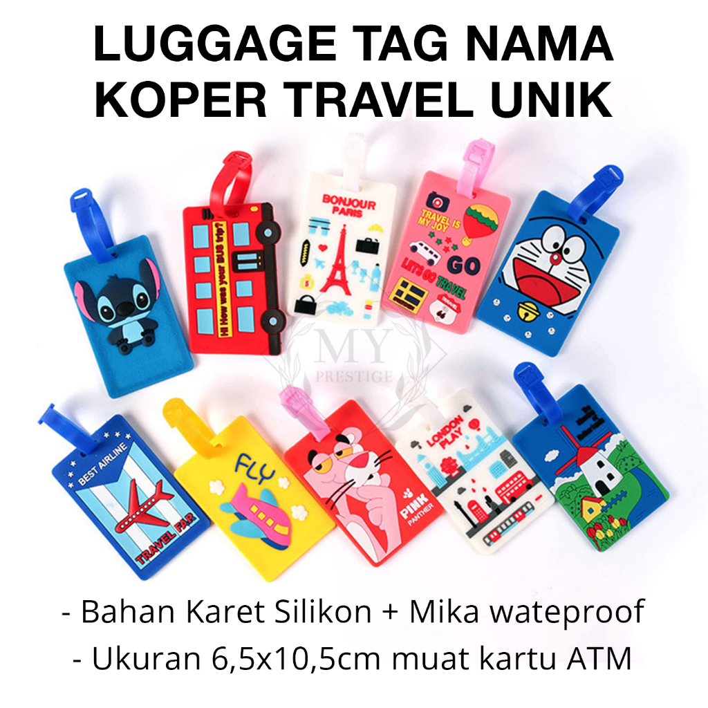 Jual Luggage Tag Gantungan Nama Koper Travel Tour Waterproof Karet ...