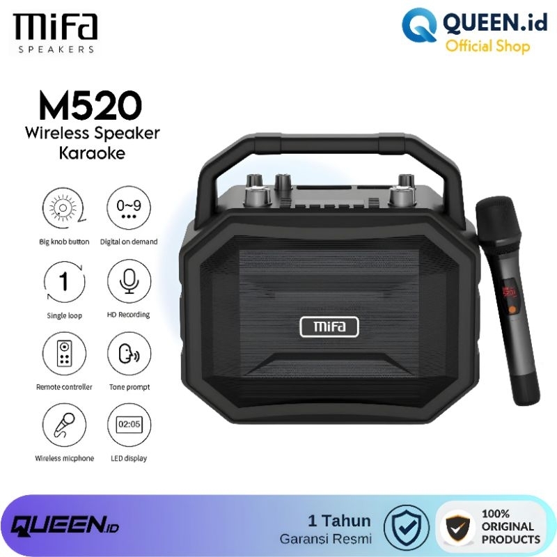 Jual MiFa M520 Bluetooth Speaker Audio Wireless Karaoke Mobile With Mic ...