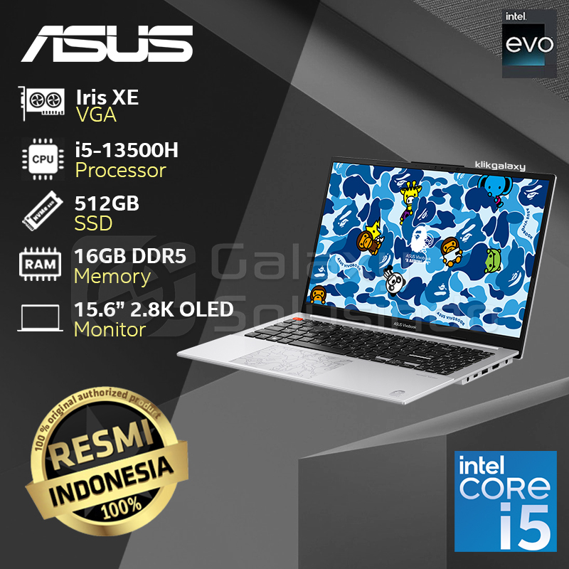 Jual Asus Vivobook S 15 K5504va Oleds552 Core I5 13500h 512gb Ssd 16gb Ram Bape Edition Camo 6619