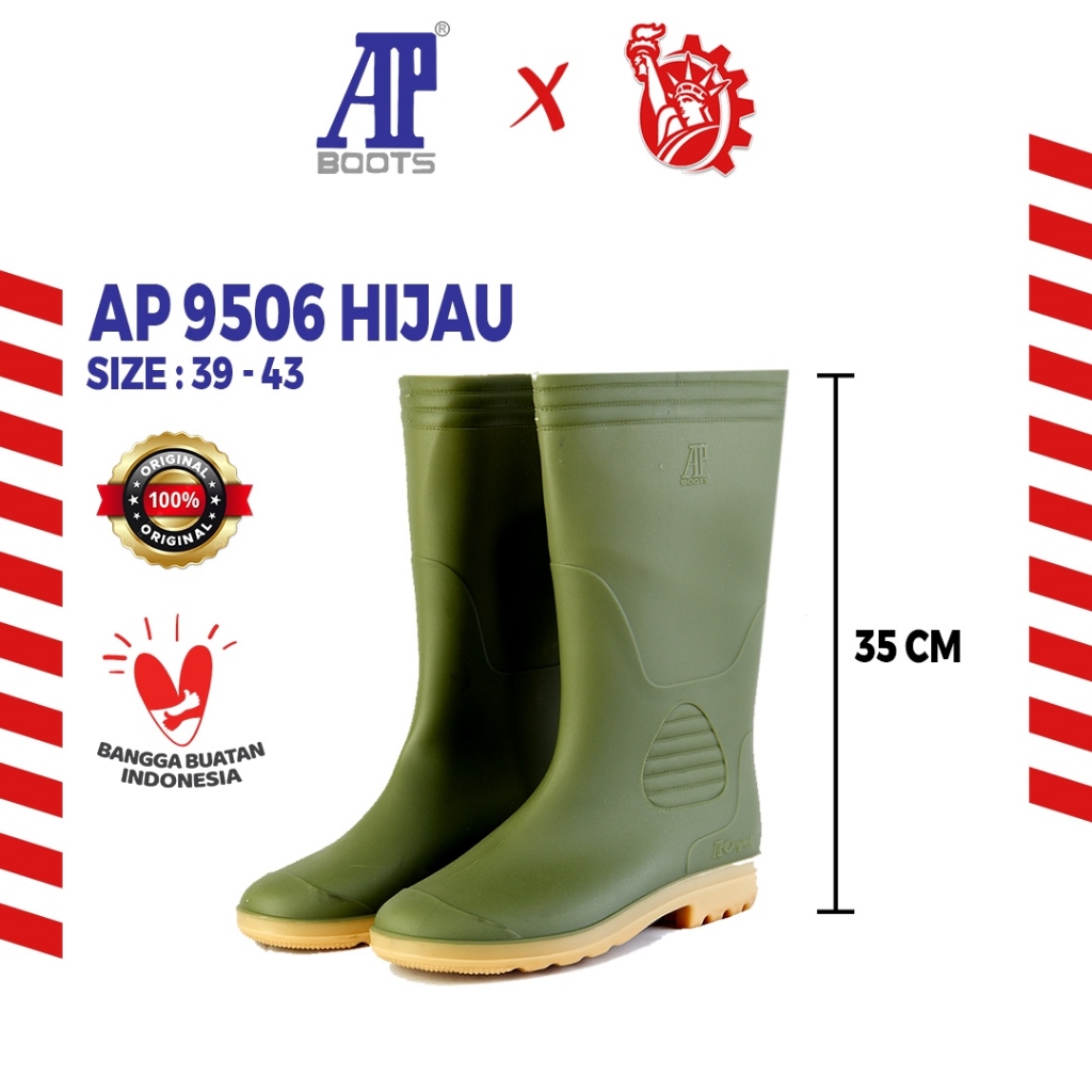 Jual Sepatu Boots Karet Panjang Ap 9506 Boot Kerja | Shopee Indonesia