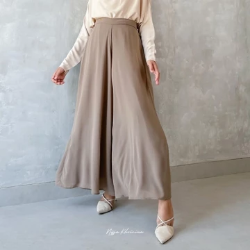 Bynissa BINAR KULOT Bawahan Celana Kulot Highwaist Cerruty Pakaian Muslim Wanita