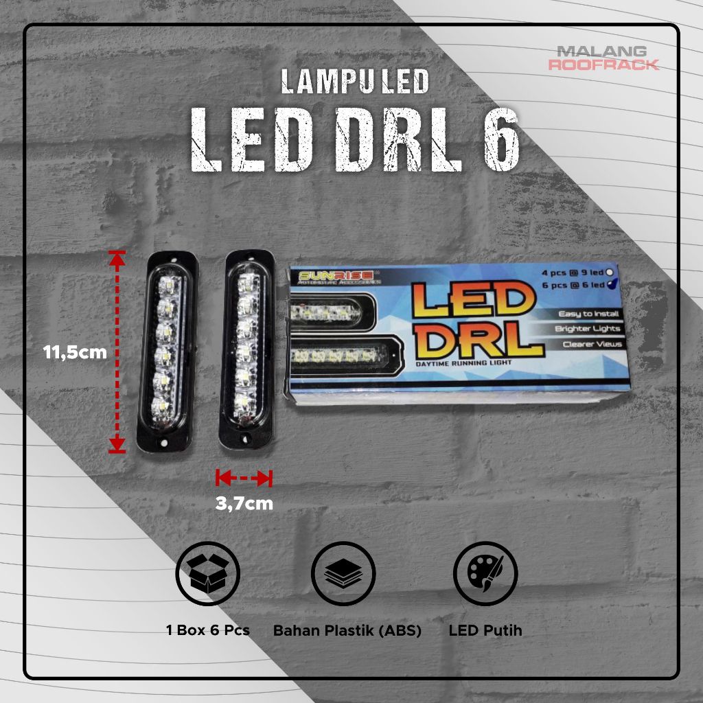 Jual LAMPU LED DRL 6 LED VARIASI MOBIL MOTOR | Shopee Indonesia