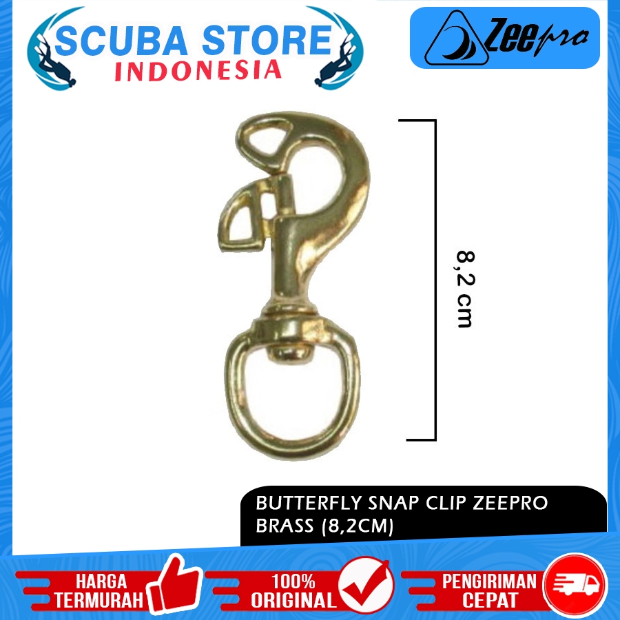 Jual Butterfly Bolt Snap Clip Zeepro Brass Kuning (8,2 cm) Accessories