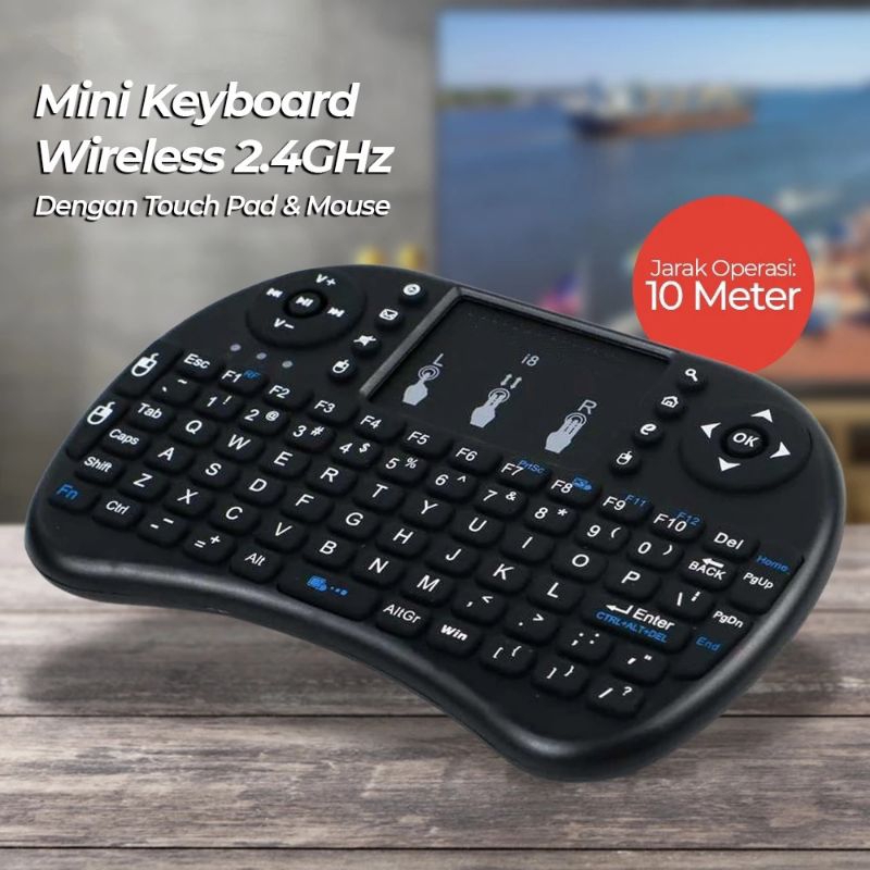 Jual Keyboard Mini i8 Portable Untuk TV Digital / Android TV Dll 7 ...