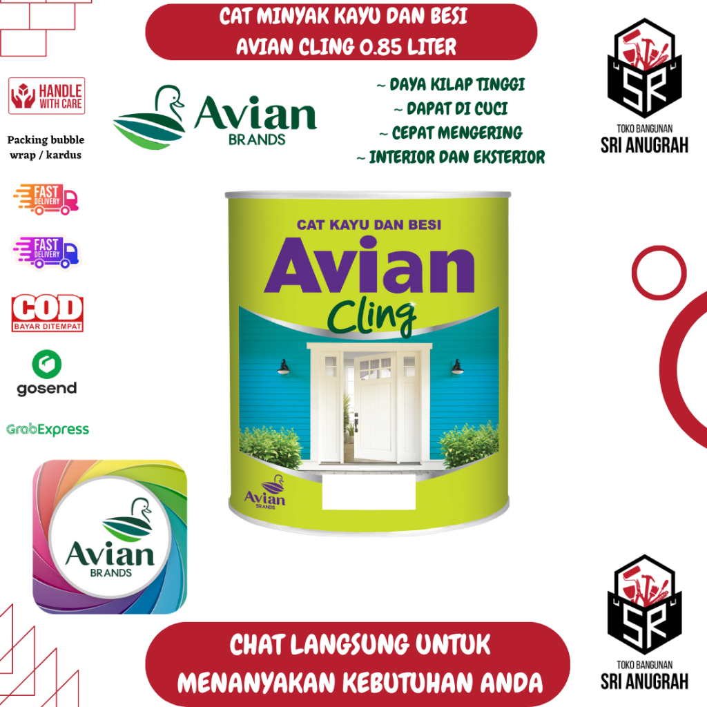 Jual Cat Minyak Kayu Dan Besi Avian Cling Liter Shopee Indonesia