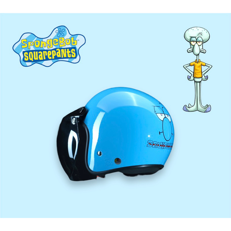 Jual HELM RETRO NEO SPONGEBOB SQUAREPANTS SQUIDWARDS BLUE Shopee