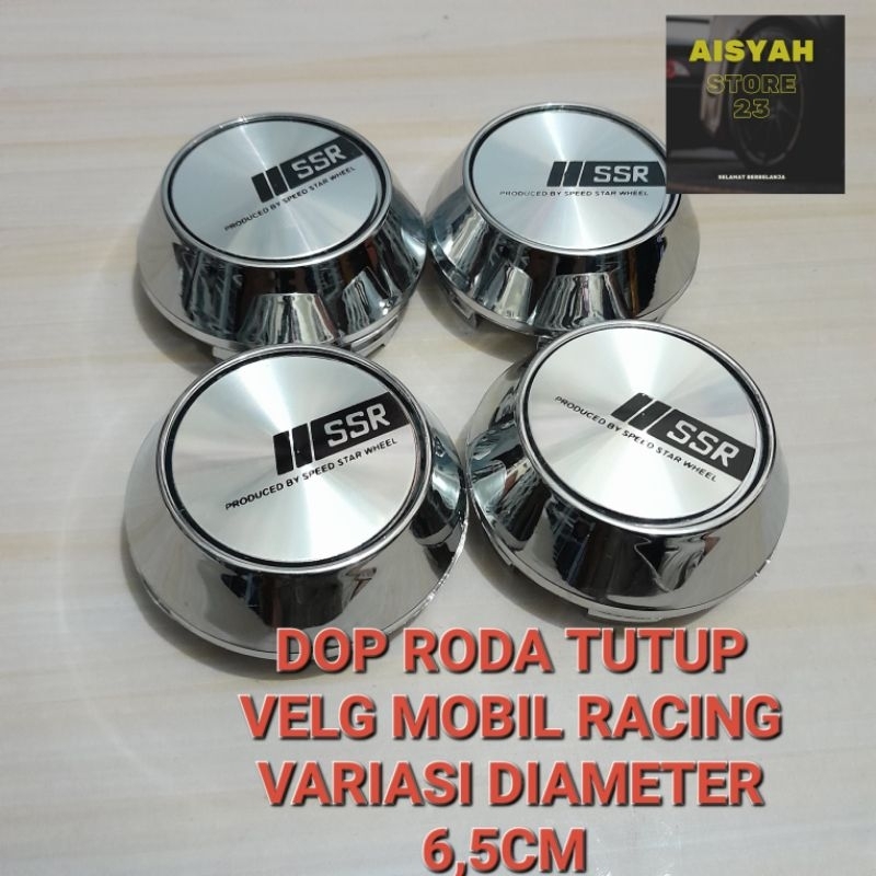 Jual dop roda tutup velg mobil racing variasi kerucut Chrome logo SSR ...