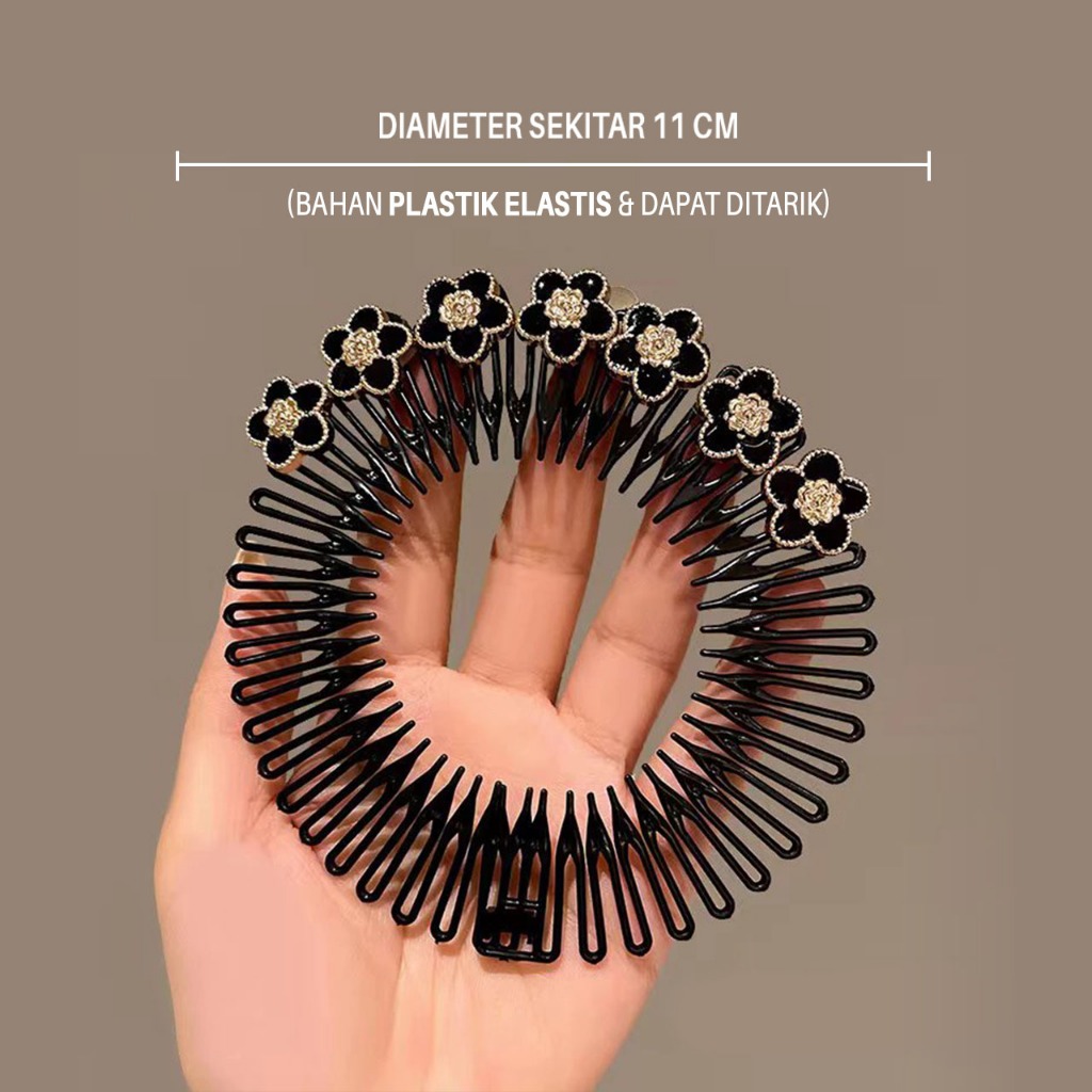 Jual Bando plastik sisir rambut jepit simple fleksibel elastis ...