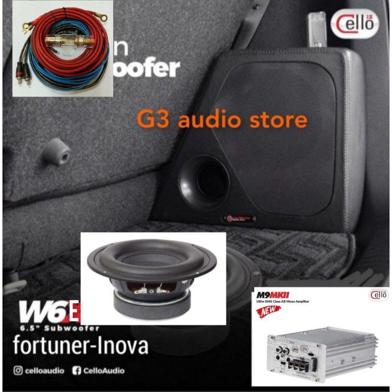 Jual Subwwofer pnp Cello 6inch W6E plus Power Monoblok M9 MKll Mobil ...