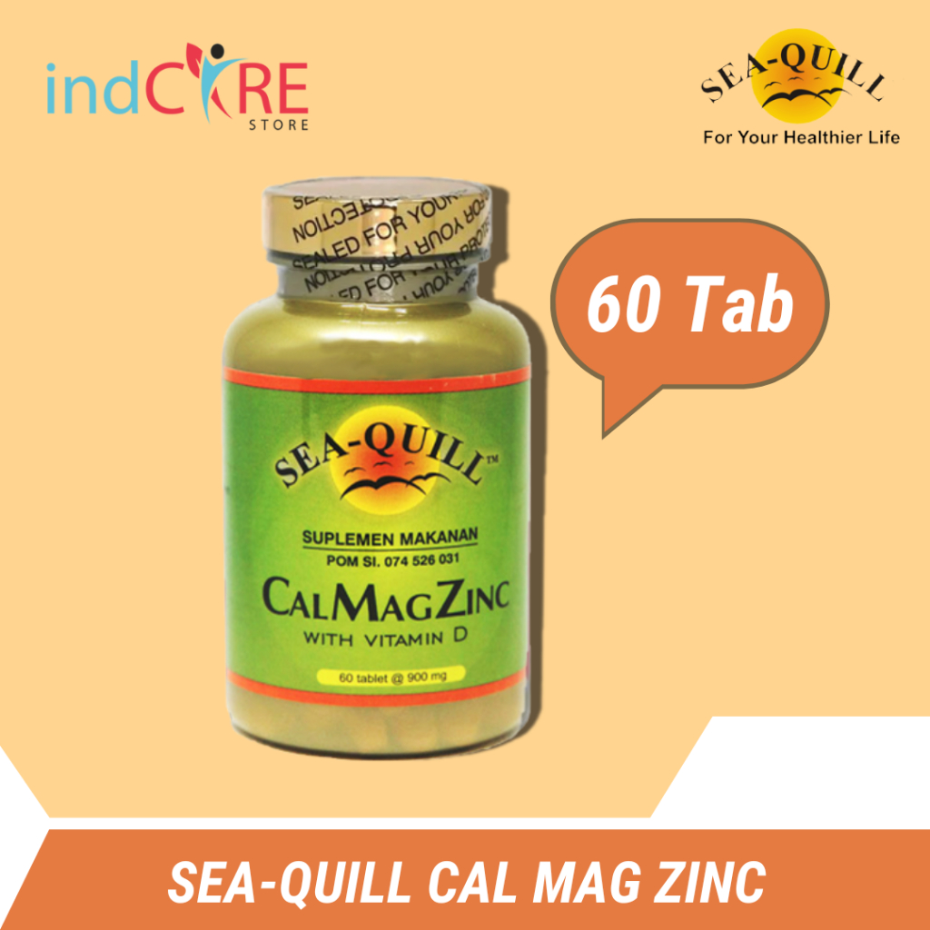 Jual Sea Quill Cal Mag Zinc With Vitamin D Isi 60 Tabet / Sea Quill Cal ...