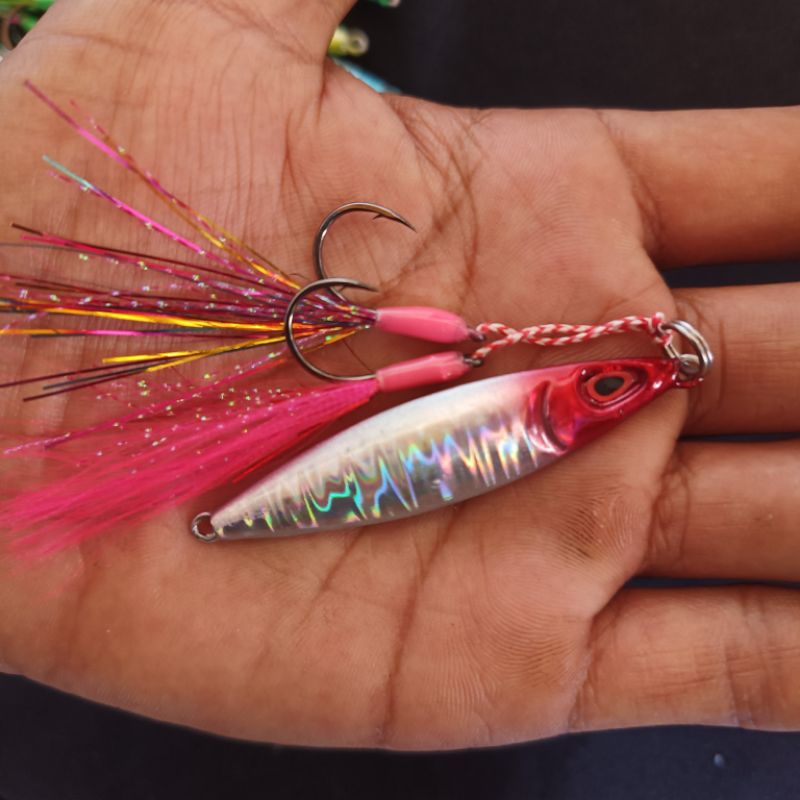 Jual Micro Jig Gram Plus Asist Hok Model Koika Micro Jig Set Asist Hok Metal Jig Plus Kail