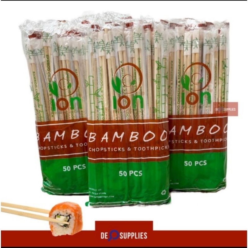 Jual Sumpit Bambu Tusuk Gigi Pcs Ion Bamboo Chopstick Pasang