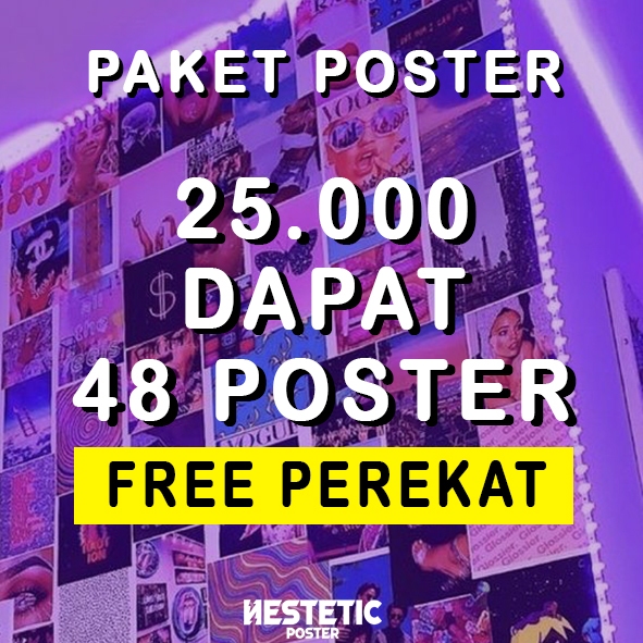 Jual Poster Dinding Aesthetic Isi 48 Poster Shopee Indonesia