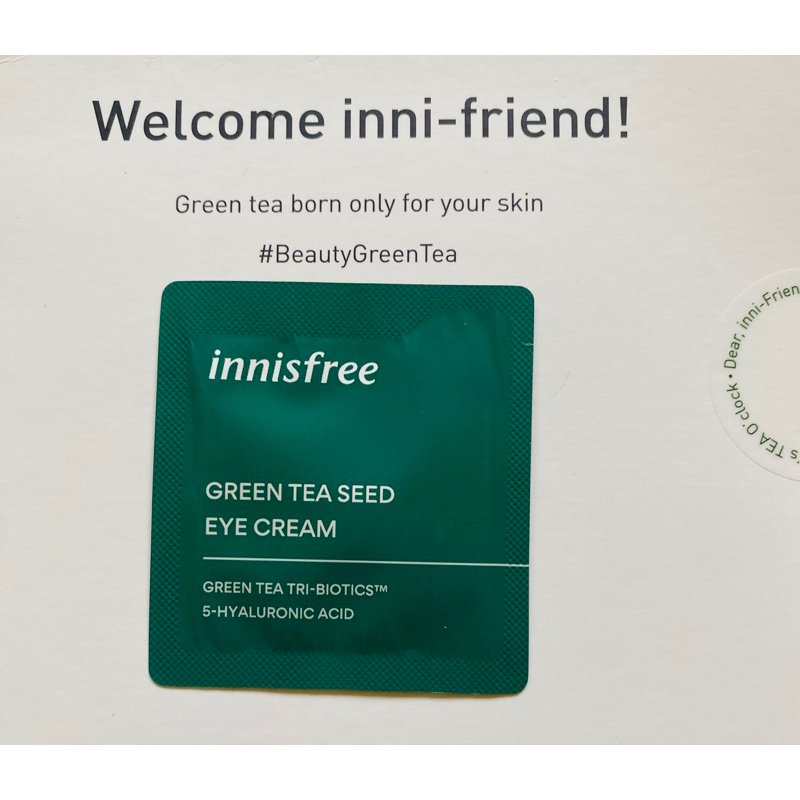 Jual Innisfree Green Tea Seed Eye Cream 1ml 5ml Shopee Indonesia