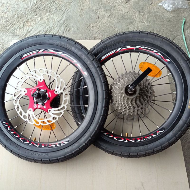 Jual Nos Wheelset Velg Jadi Set Ban Rotor Gir Speed Sepeda Lipat Murni Harga Sepasang