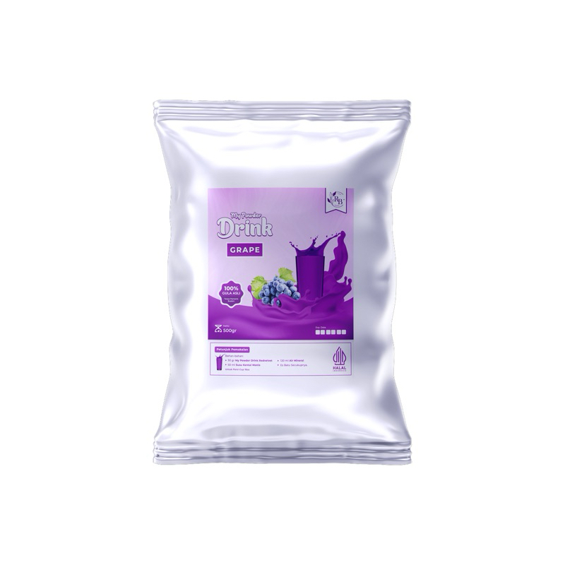 Jual My Powder - Bubuk Minuman Rasa Grape Kemasan 1Kg Plus Gula ...