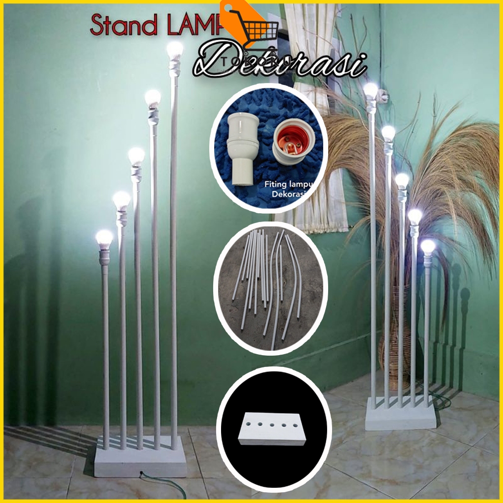 Jual standing lampu dekorasi wedding decoration stand lampu hias