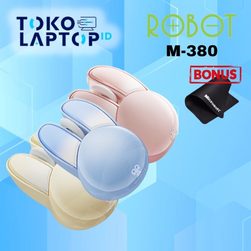Jual Robot M380 / M-380 Wireless Mouse Silent Click Rabbit | Shopee ...