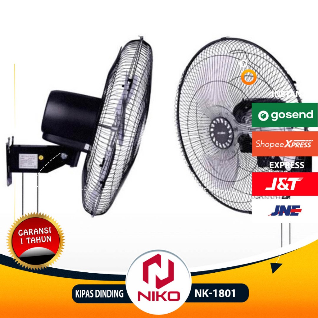 Jual KIPAS DINDING NK 1801 Wall fan 18" Besi Shopee Indonesia