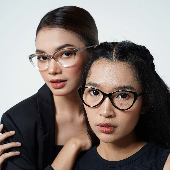 Jual Berkana - Lines Frame Kacamata Anti Radiasi Cat Eye Wanita Bahan ...