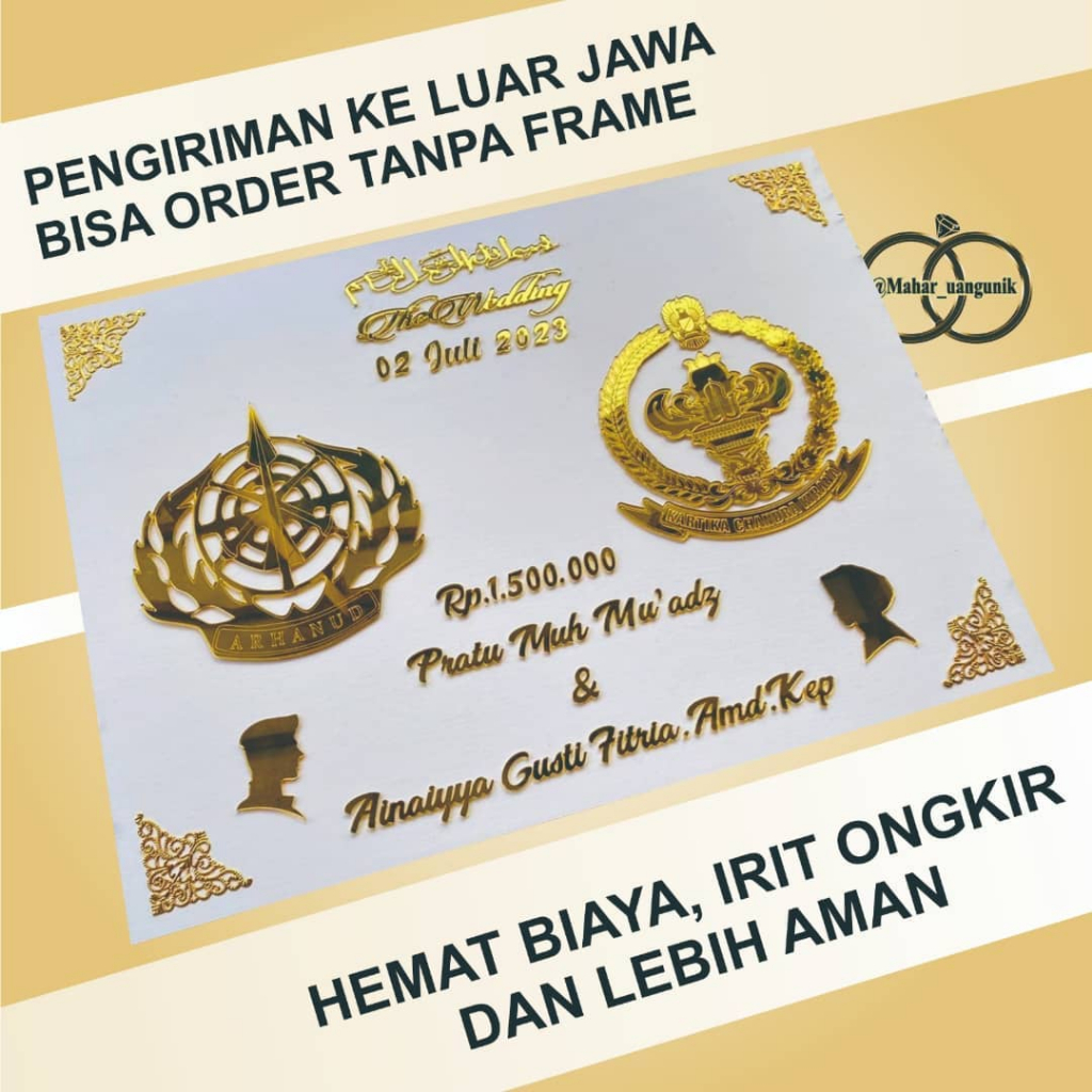 Jual Bahan Mahar Logo Pernikahan Bahan mahar kekinian mahar tanpa frame ...