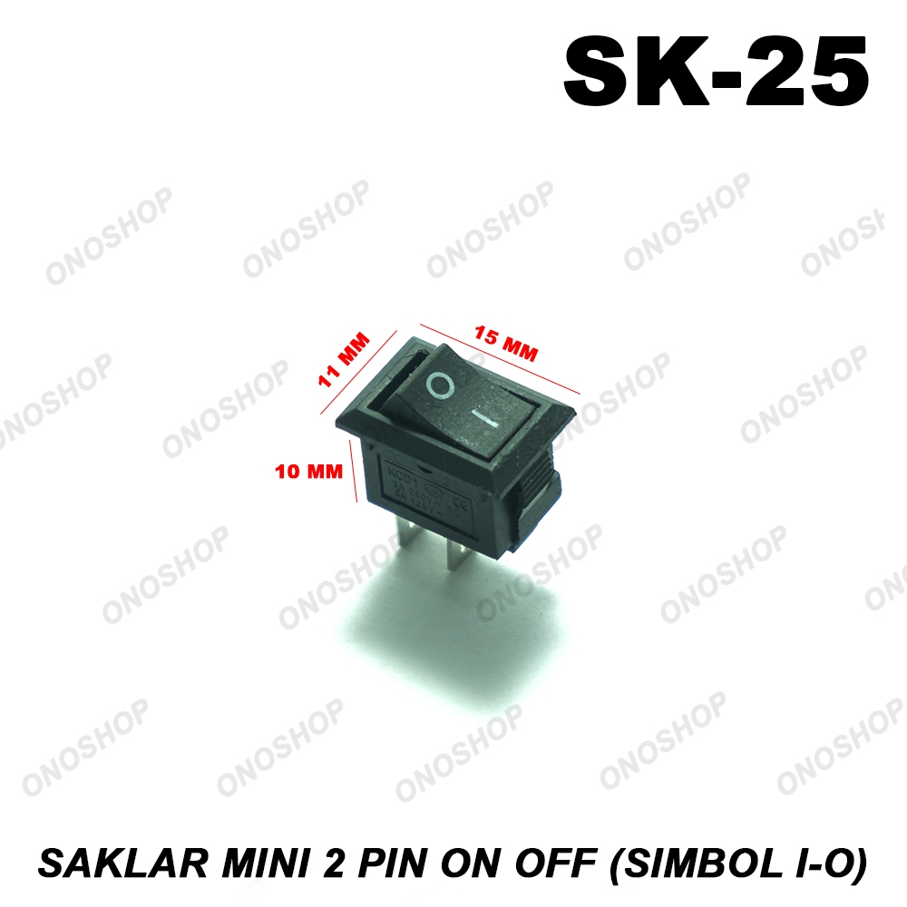 Jual Saklar Mini 2 Pin On Off (Simbol I-O) | Shopee Indonesia
