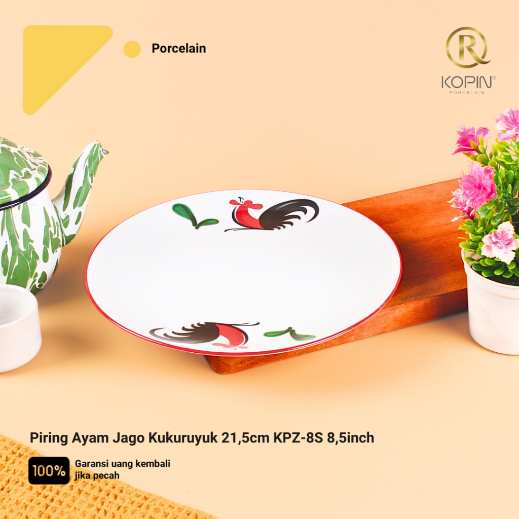 Jual Piring Ayam Jago Kukuruyuk 215cm Kopin Kpz 8s 85inch Porcelain Shopee Indonesia 8389