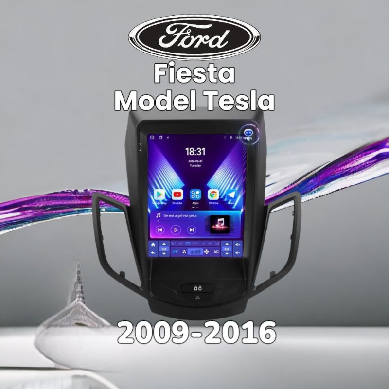 Headunit Android model Tesla utk FORD FIESTA 2009-2015 LAYAR 9.7 INCH