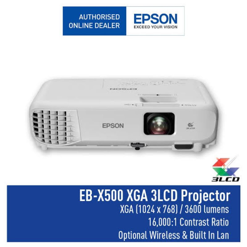 Jual Proyektor Epson EB X500 3LCD XGA 3600 Ansi Lumens | Shopee Indonesia