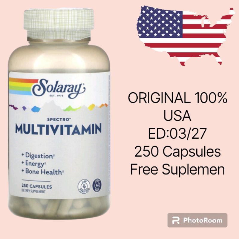 Jual Solaray Spectro Multivitamin 250 Capsules PRE-ORDER USA | Shopee ...